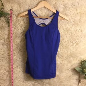 NWOT Yoga Reflex Blue Razorback Workout Tank Top